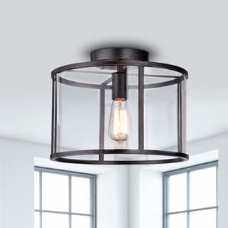 glass flush mount ceiling light unusual la pedriza antique black finish clear glass industrial cage flush mount chandelier buy lighting online at overstockcom our glass flush mount ceiling light unusual la pedriza antique black finish clear glass industrial cage flush mount chandelier buy lighting online at overstockcom our